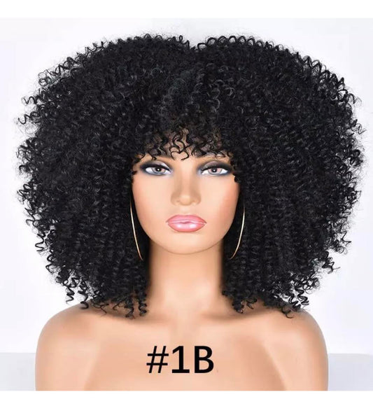 Synthetic Afro curly wig