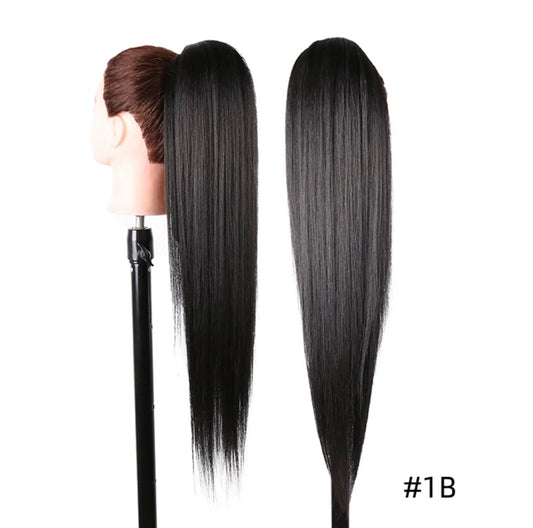 Drawstring yaki straight ponytail